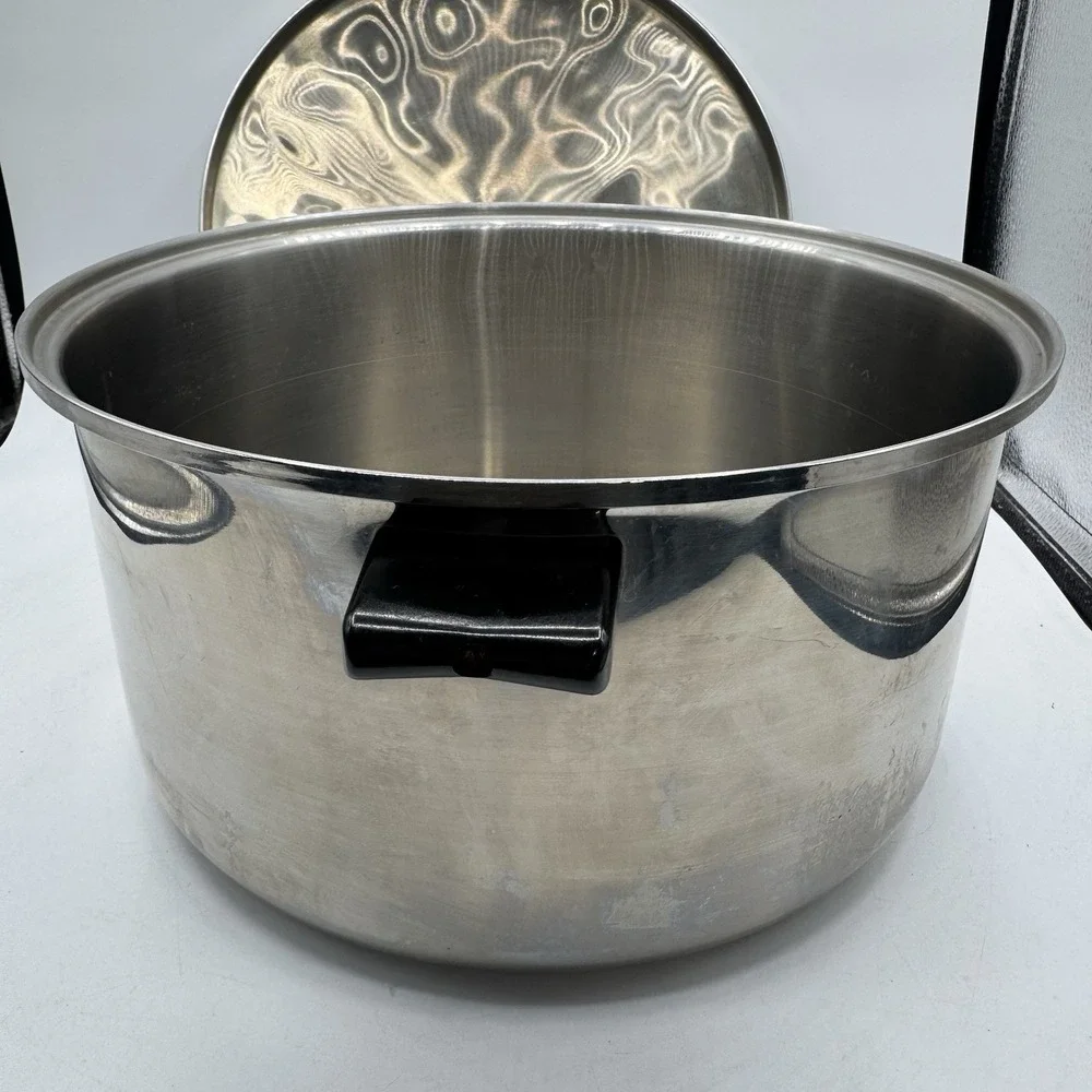 Vtg SEARS HEAT CORE Stainless Steel 10 Qt Stock Canning Pot WITH Lid USA Made